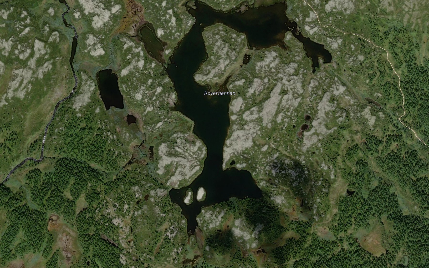 Satellite map of the Kovertjornan