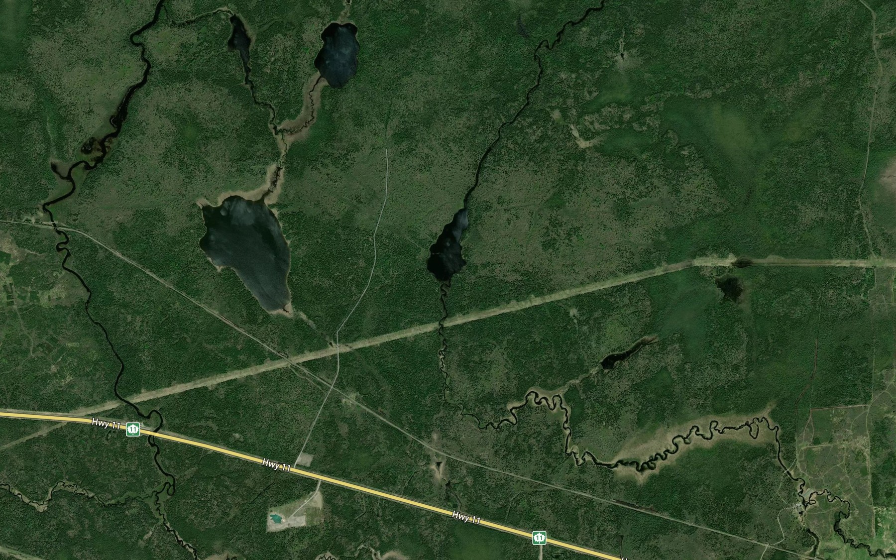 Satellite map of the Holland Creek