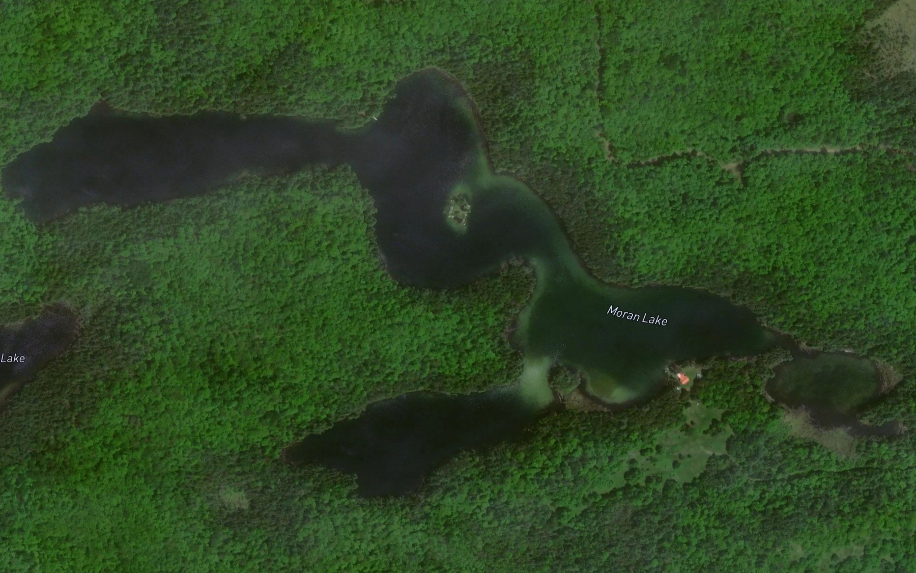 Satellite map of the Moran Lake