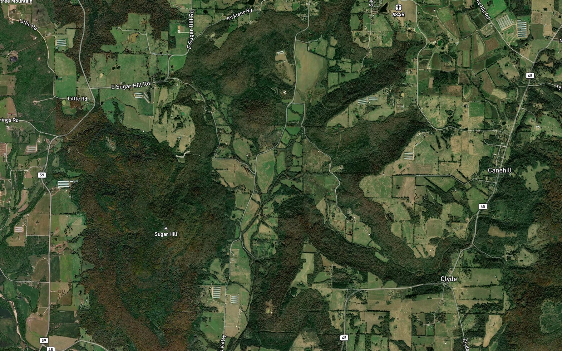 Satellite map of the Jordan Creek