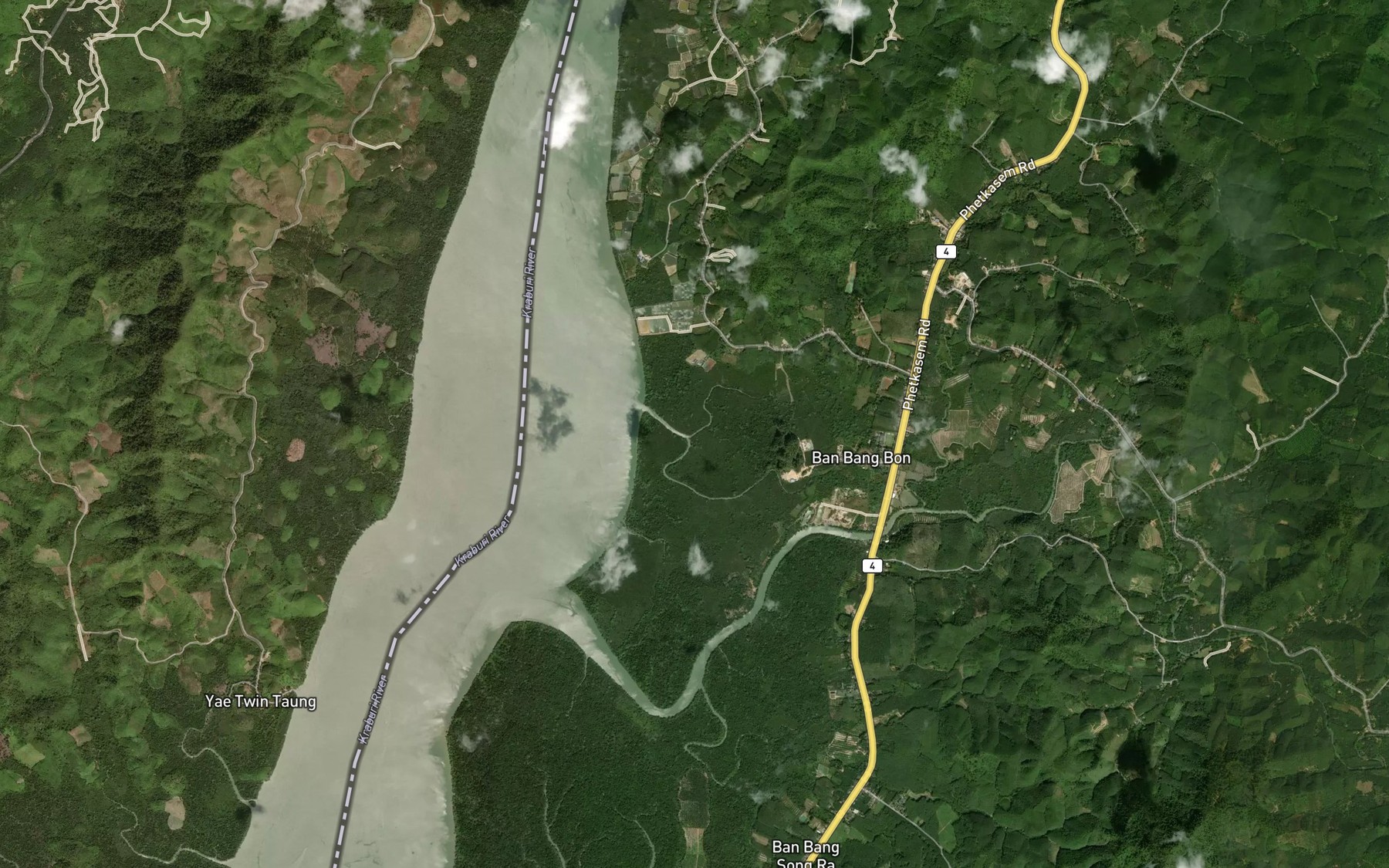 Satellite map of the Huai Khi Nak