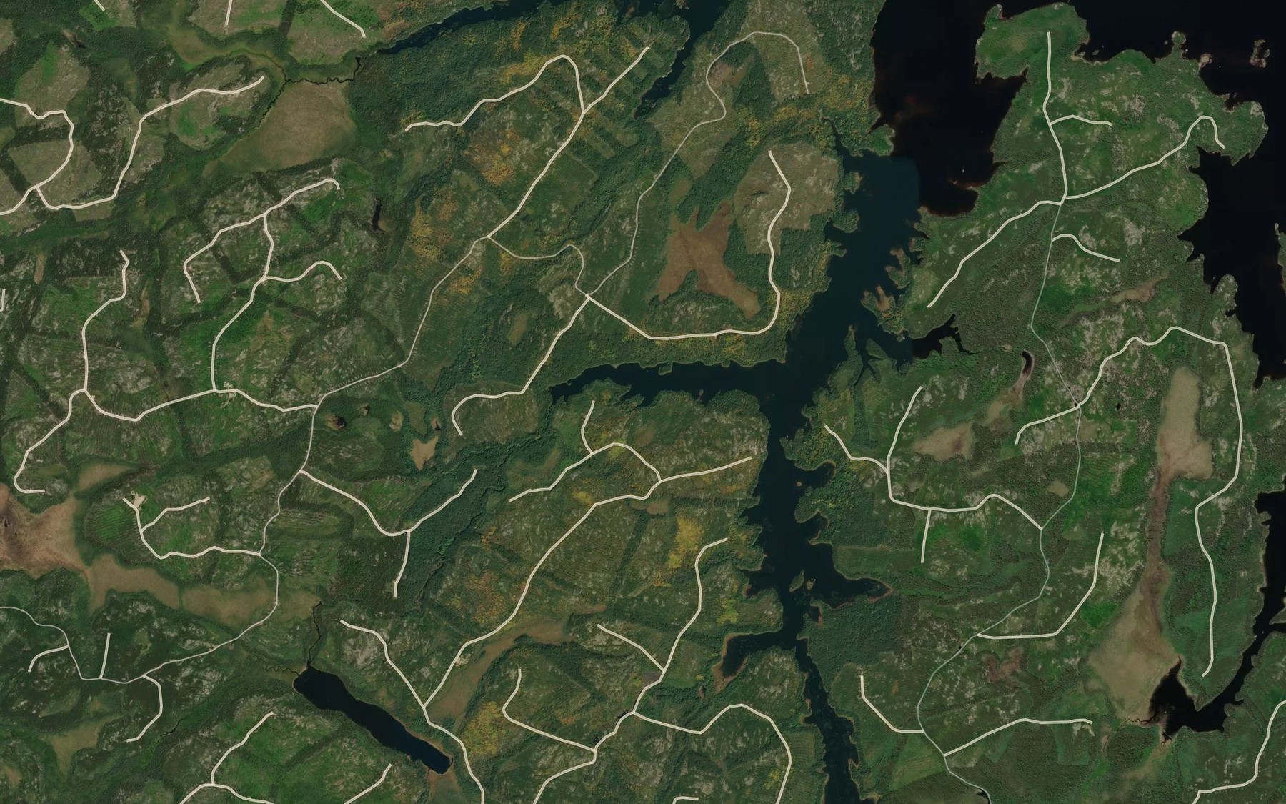 Satellite map of the Ruisseau Beaver