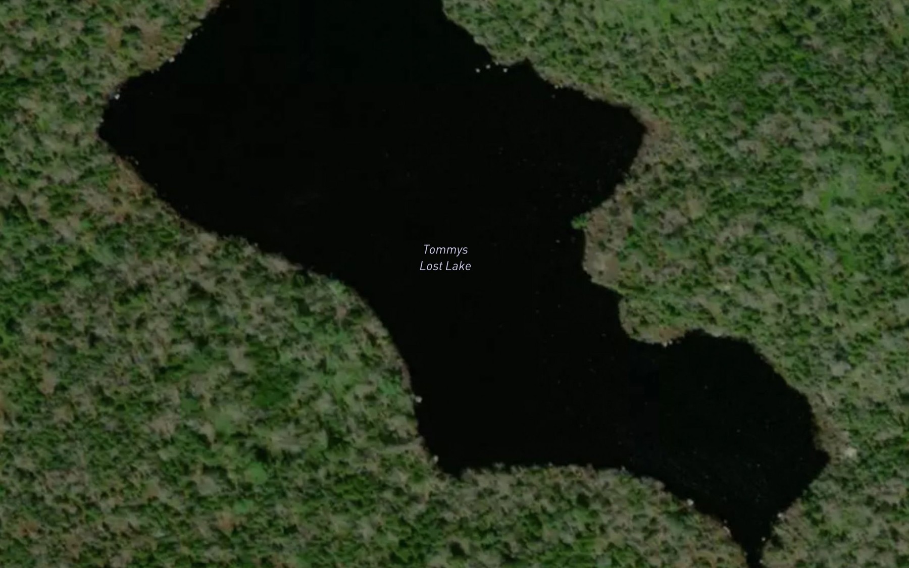 Satellite map of the Tommys Lost Lake
