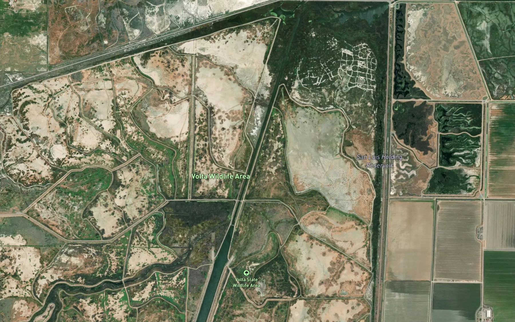 Satellite map of the San Luis Holding Reservoir