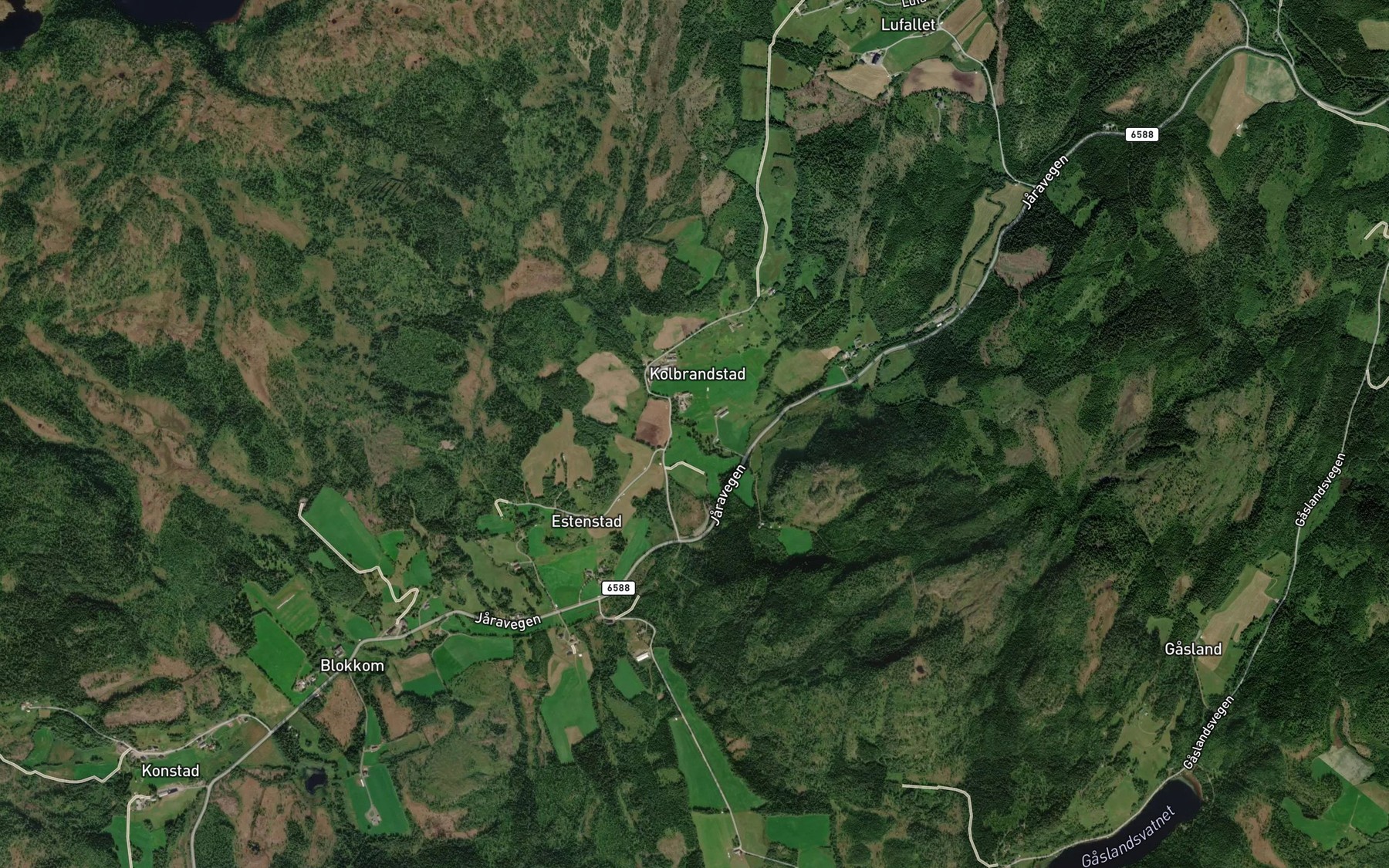Satellite map of the Brubekken