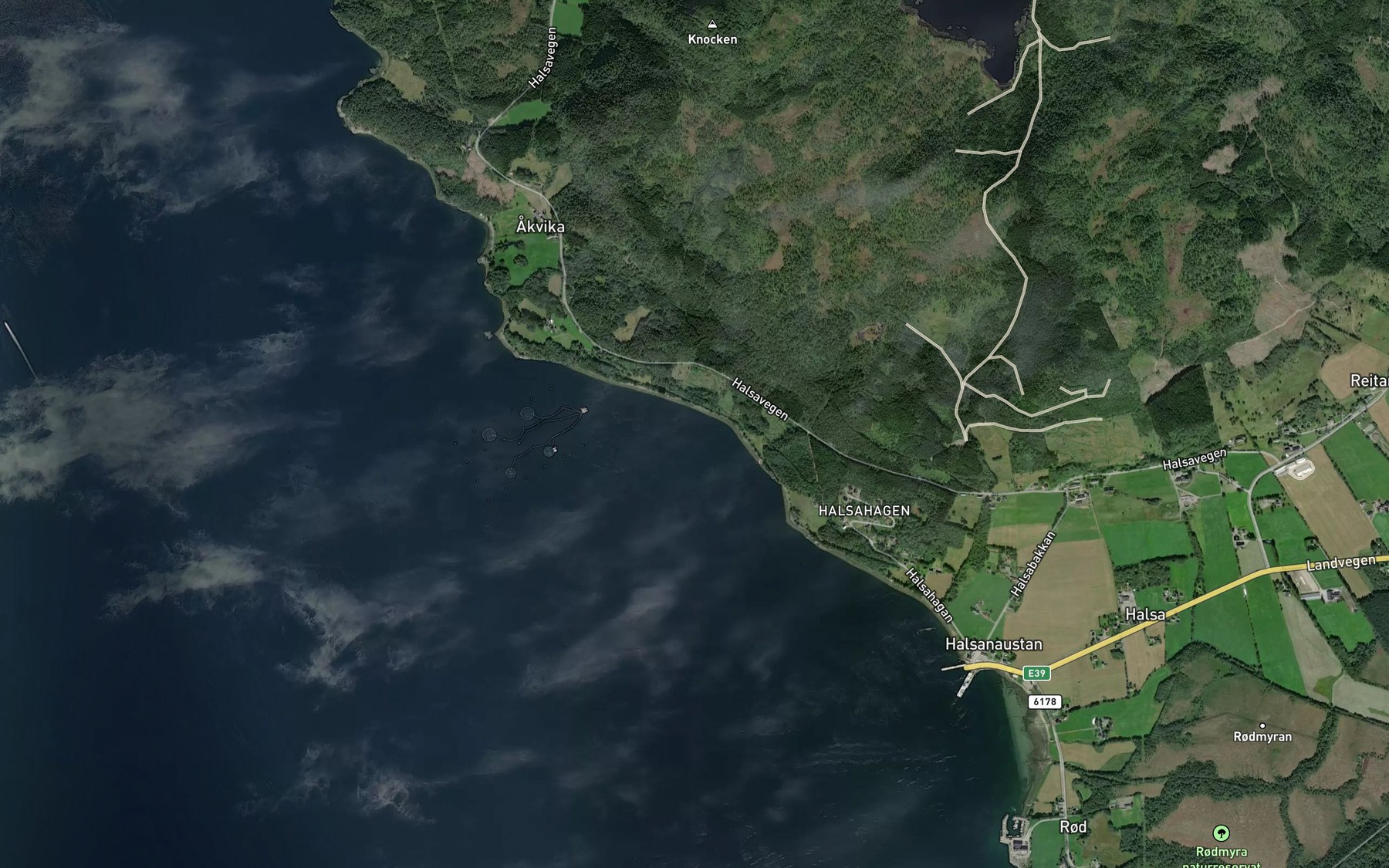 Satellite map of the Hagabukta
