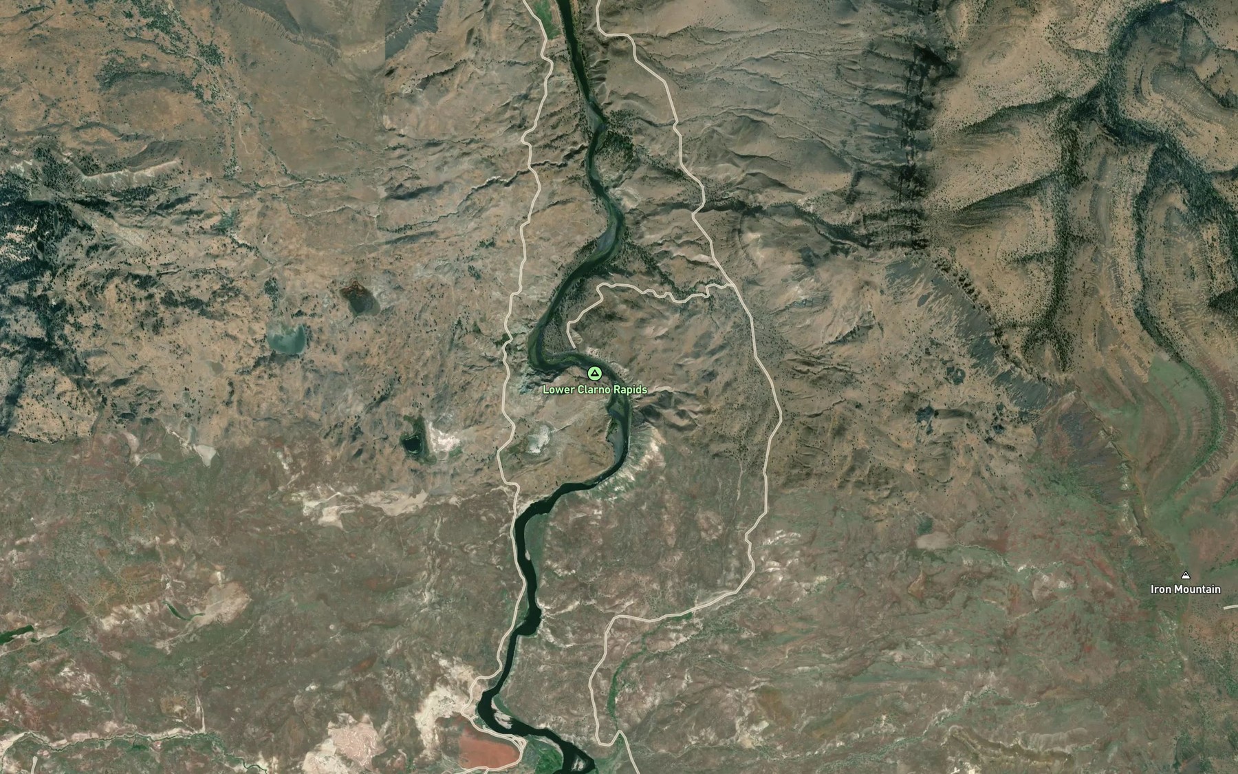 Satellite map of the Clarno Rapids