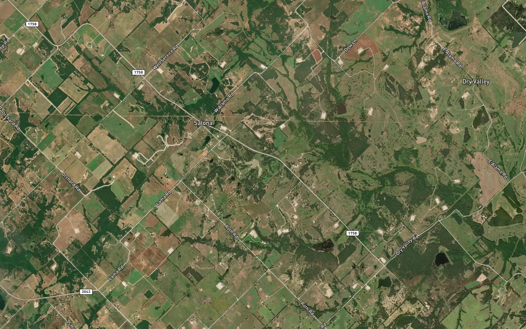 Satellite map of the Soil Conservation Service Site 1k Reservoir