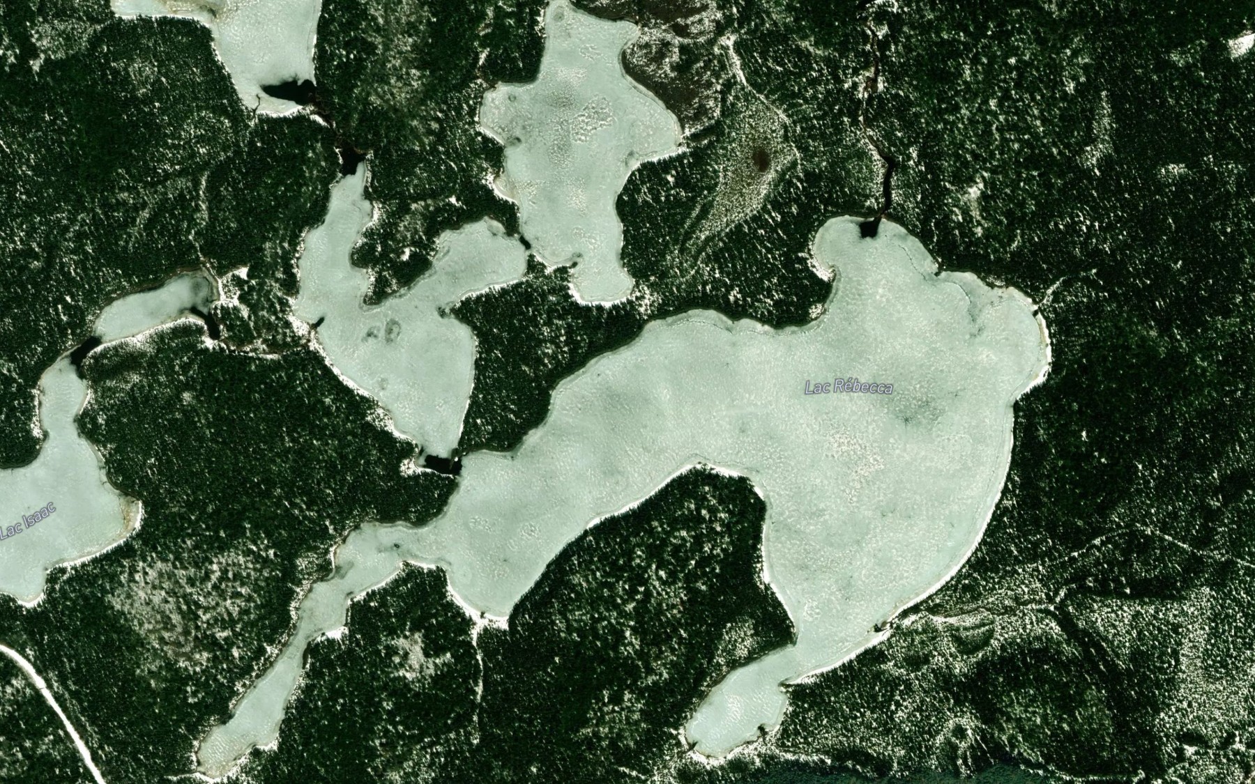 Satellite map of the Lac Rebecca