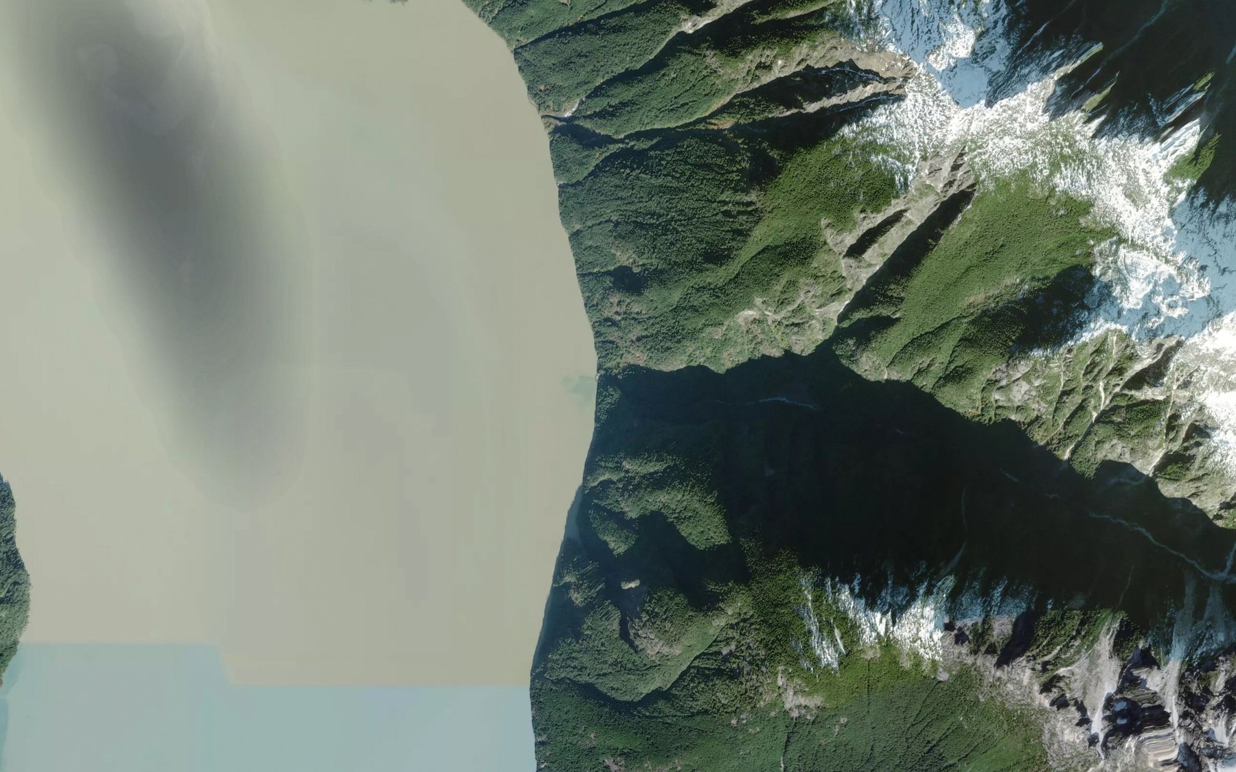 Satellite map of the Rodell Creek