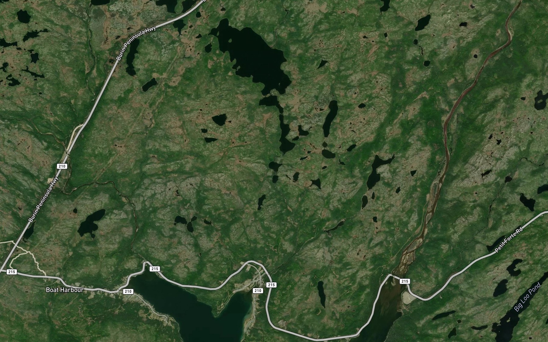 Satellite map of the Fewers Pond