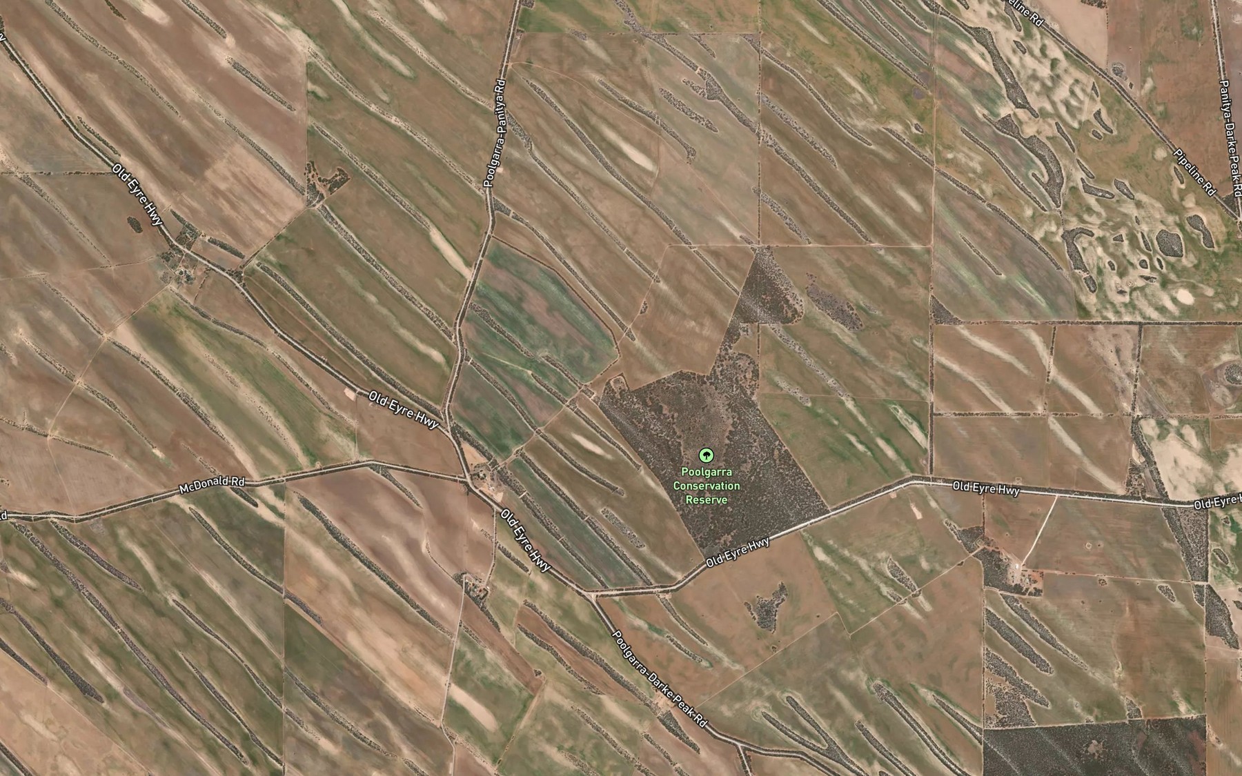 Satellite map of the Poolgarra Reservoir
