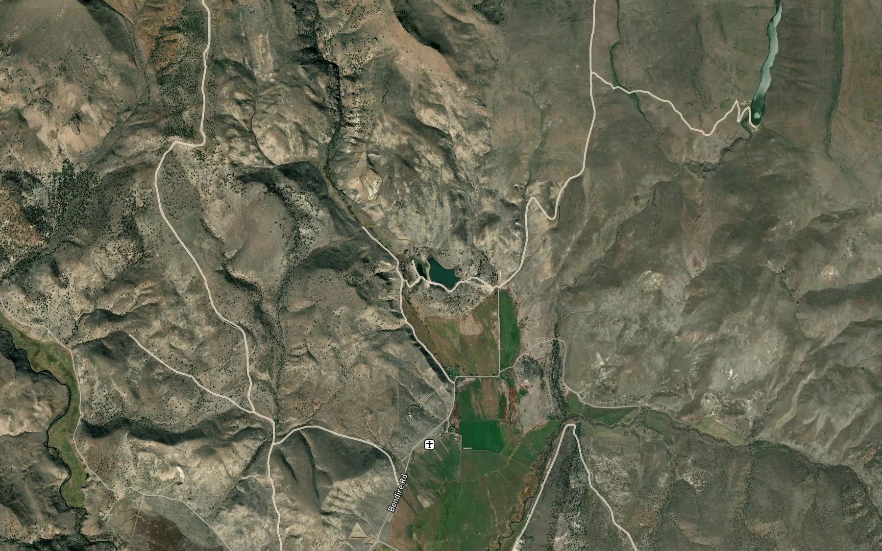 Satellite map of the Scott Reservoir