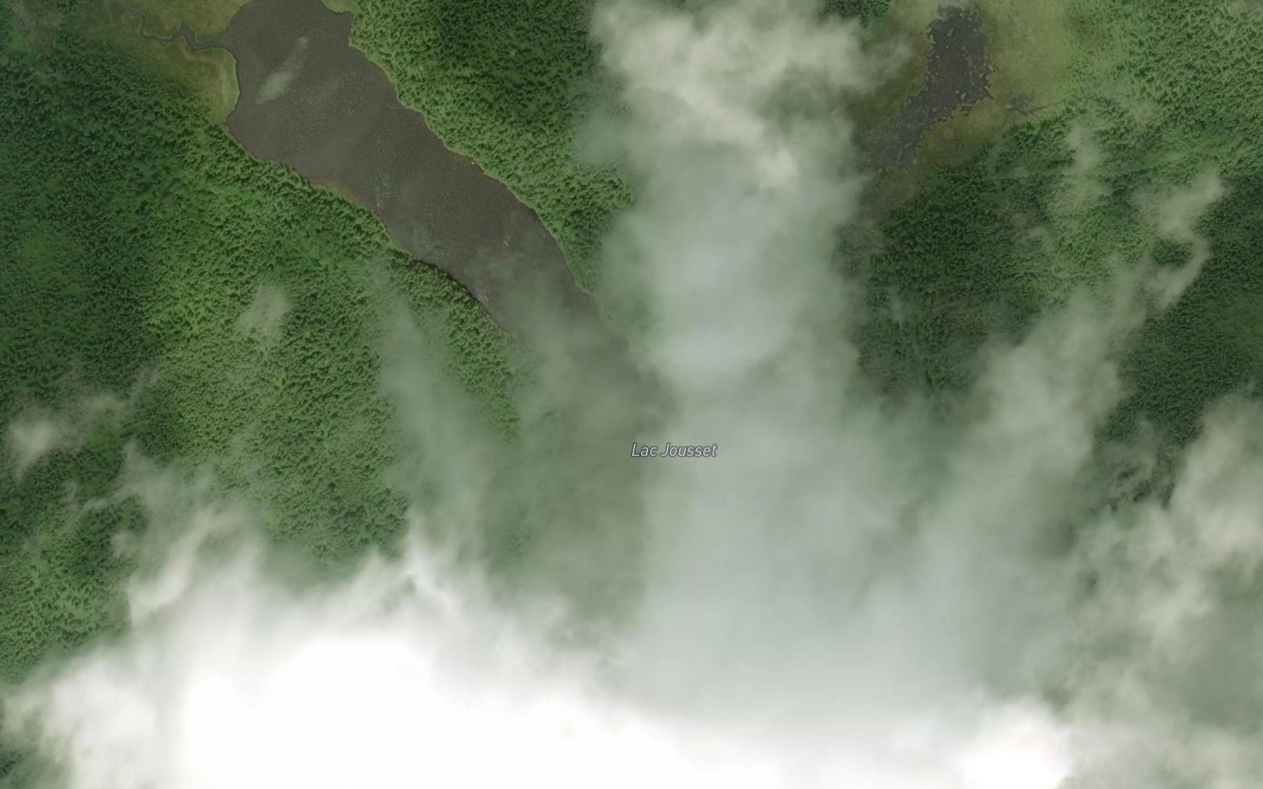 Satellite map of the Lac Jousset