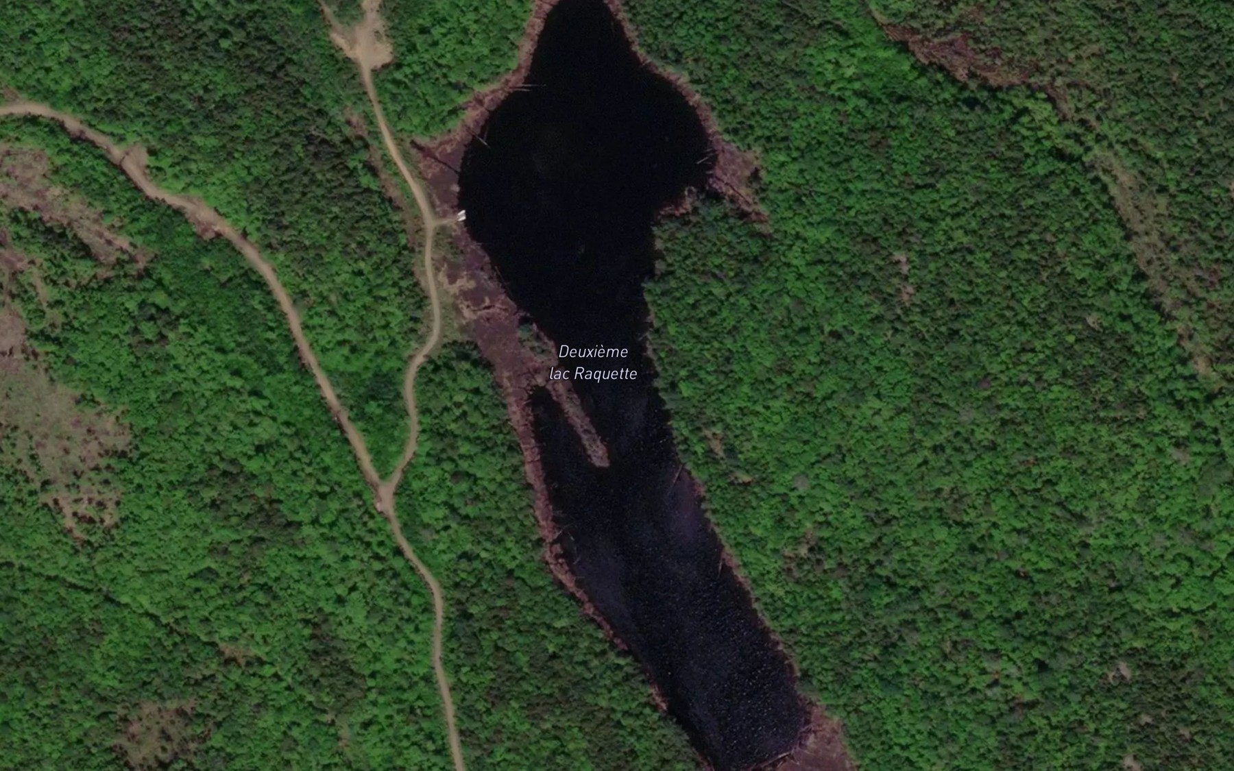 Satellite map of the Deuxieme lac Raquette