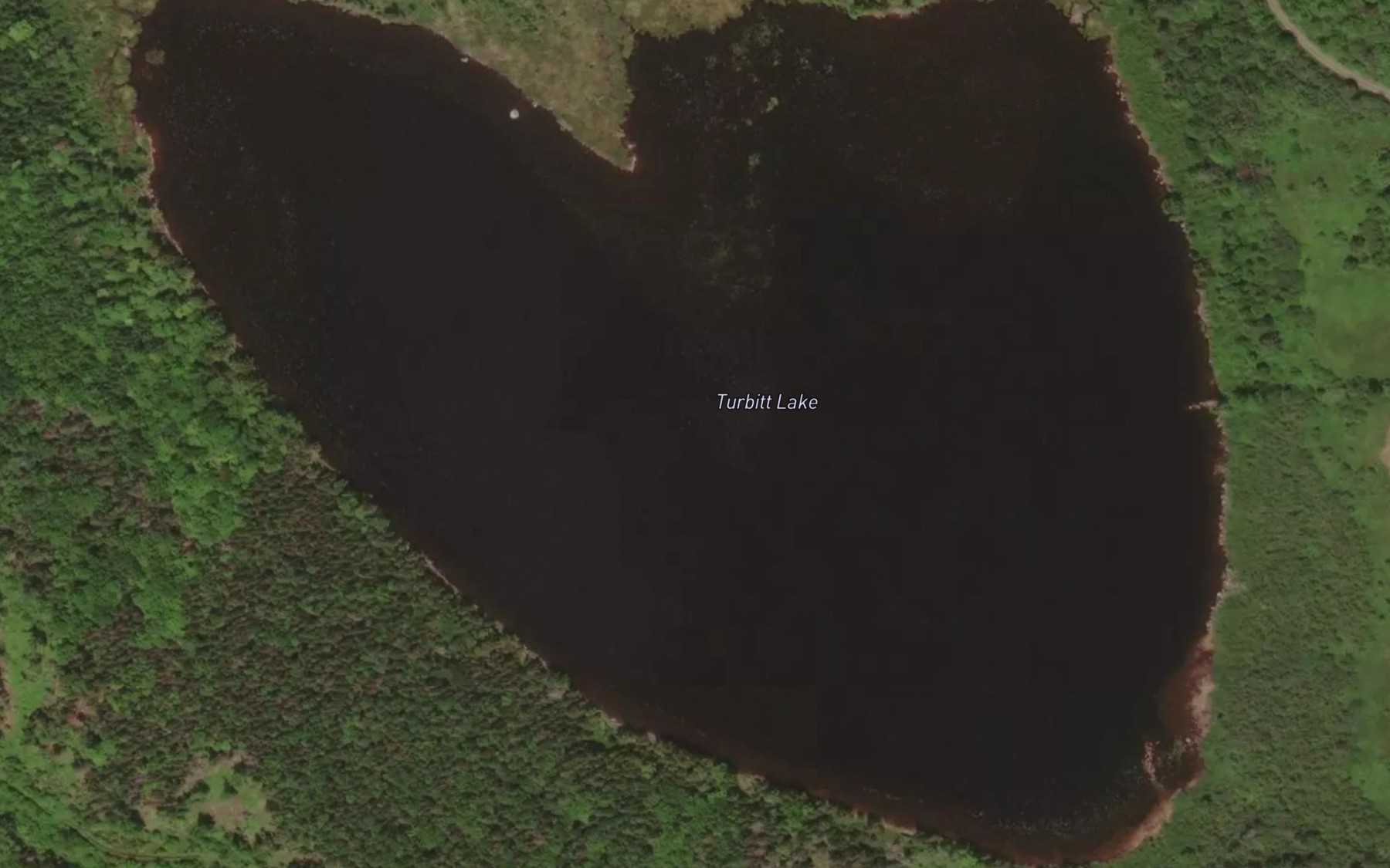 Satellite map of the Turbitt Lake