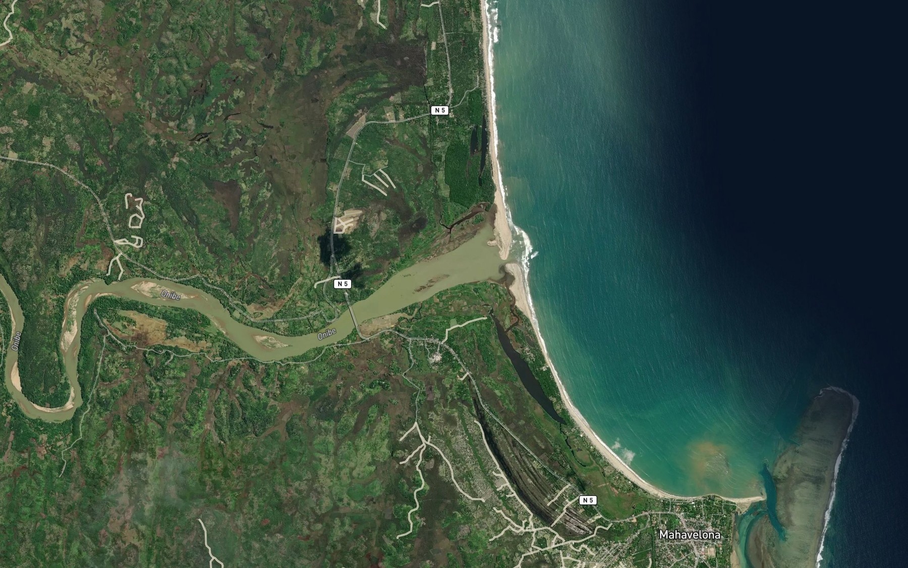 Satellite map of the Onibe