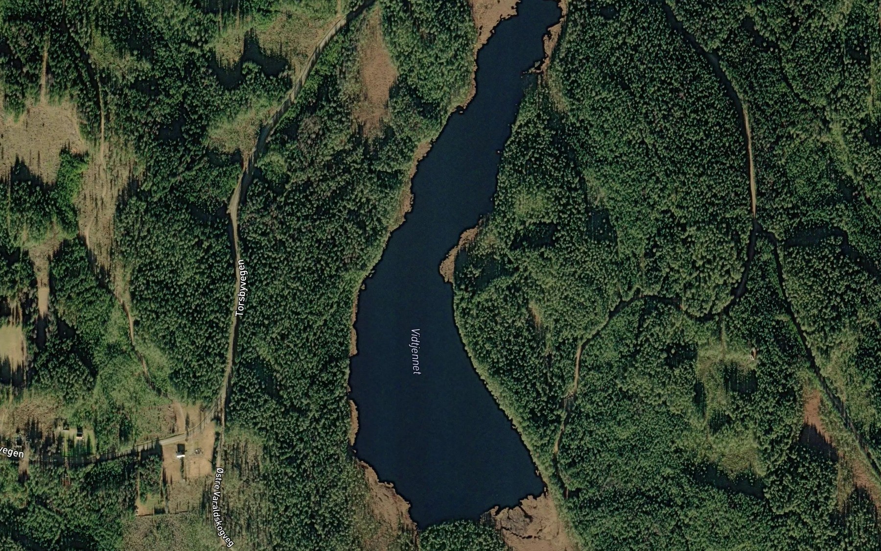 Satellite map of the Vidtjennet
