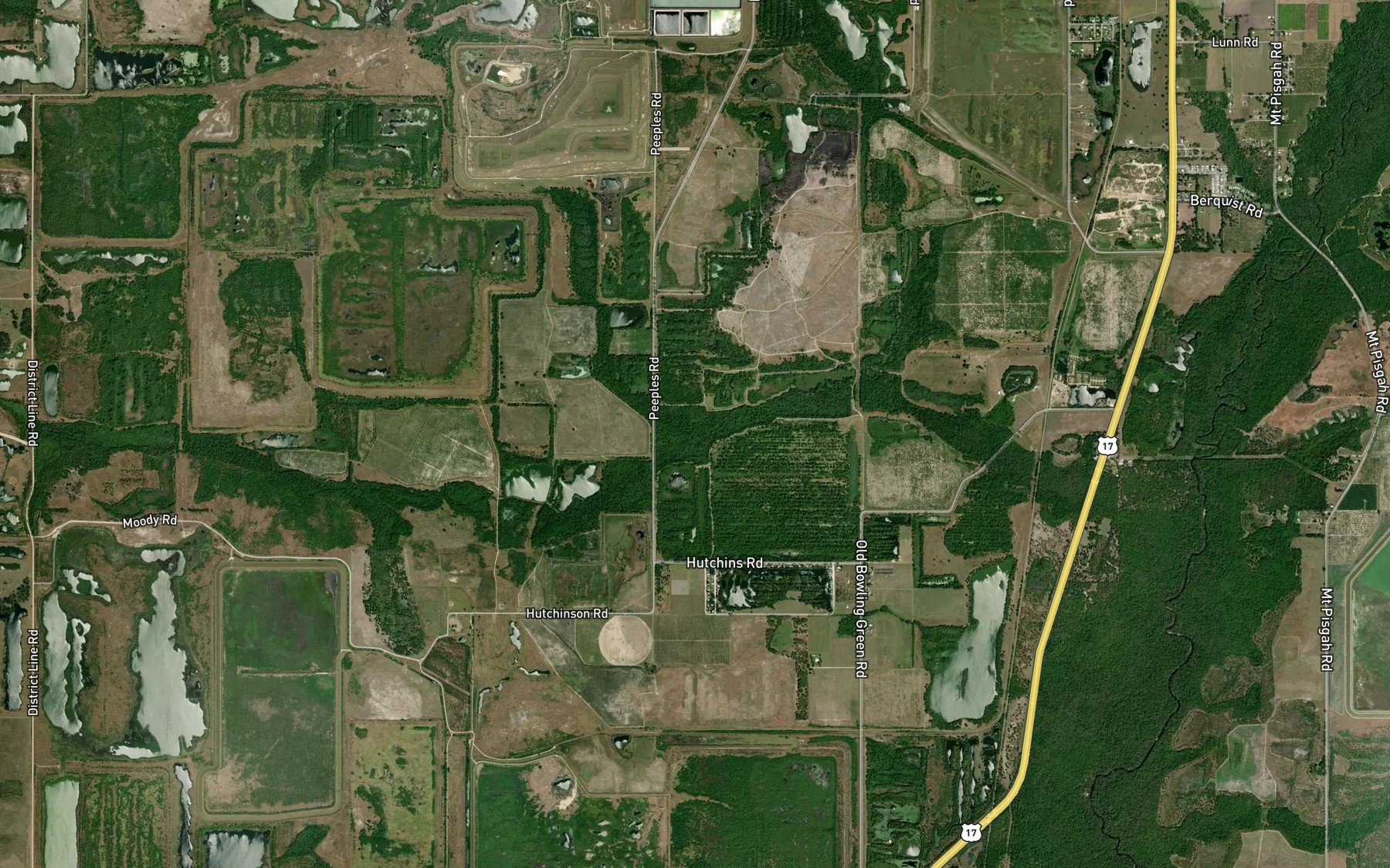 Satellite map of the Mill Branch