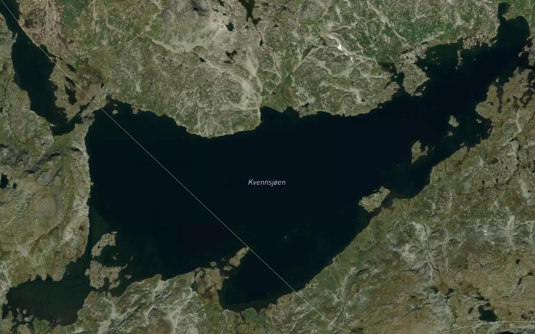 Satellite map of the Kvennsjoen