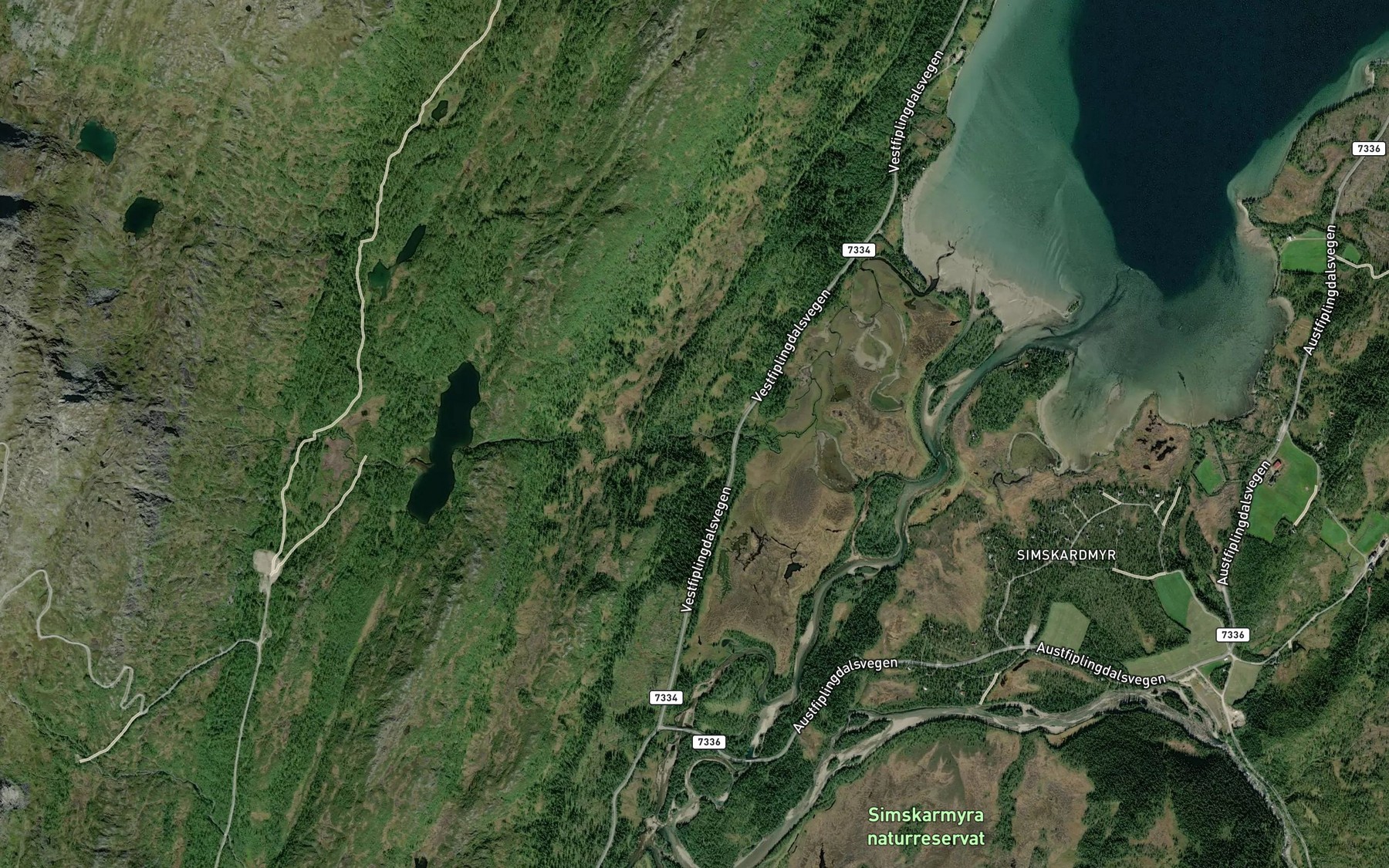 Satellite map of the Batskardbekken
