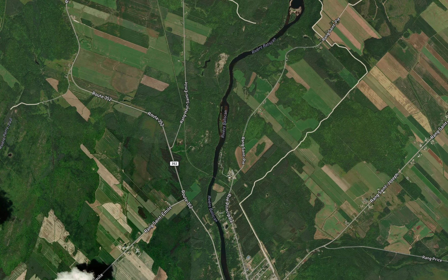 Satellite map of the Cours d'eau Thiffault-Lafontaine