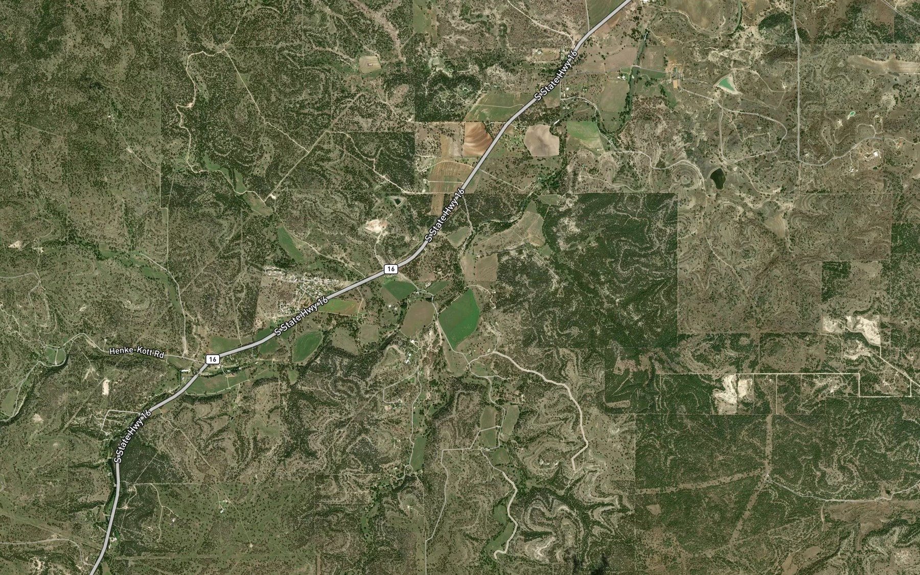 Satellite map of the Burr Oak Creek