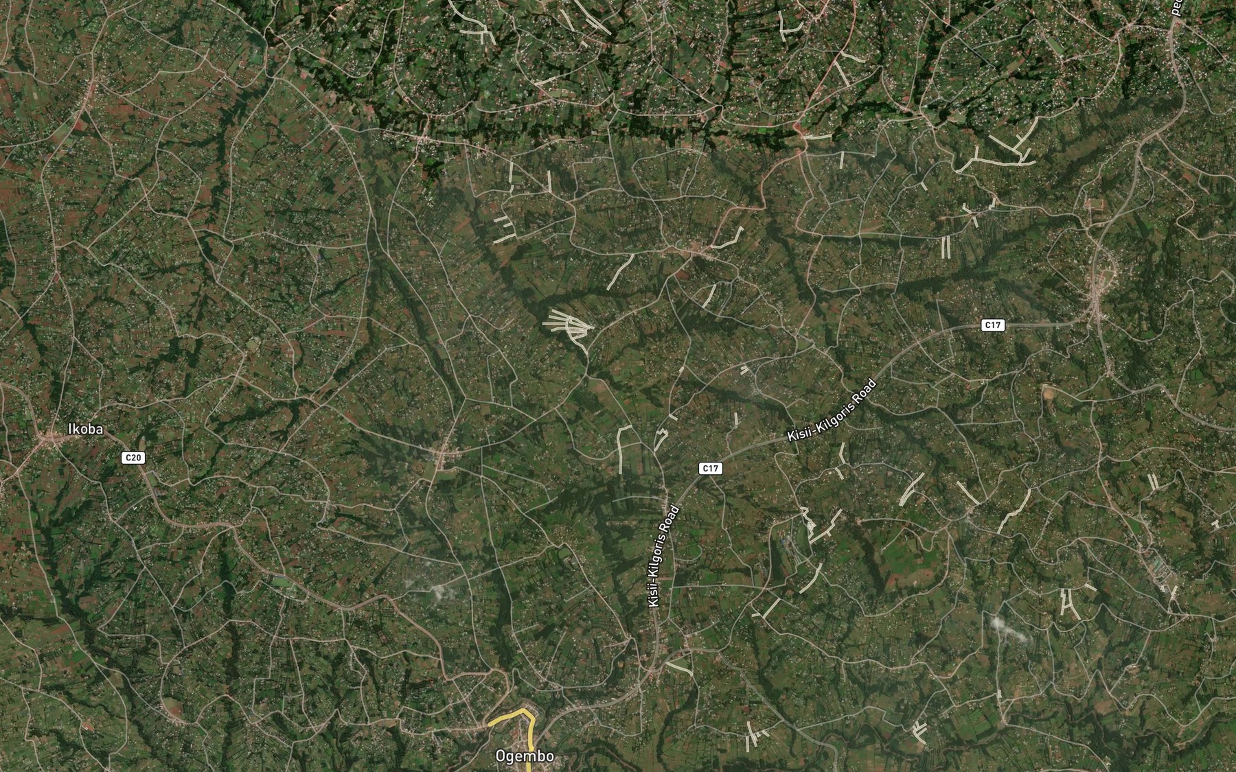 Satellite map of the Etora
