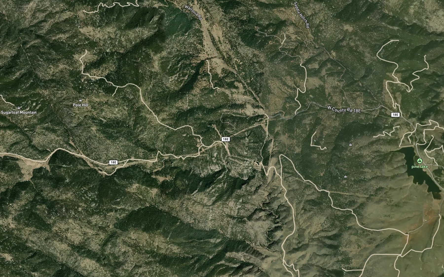 Satellite map of the Pole Hill Canal