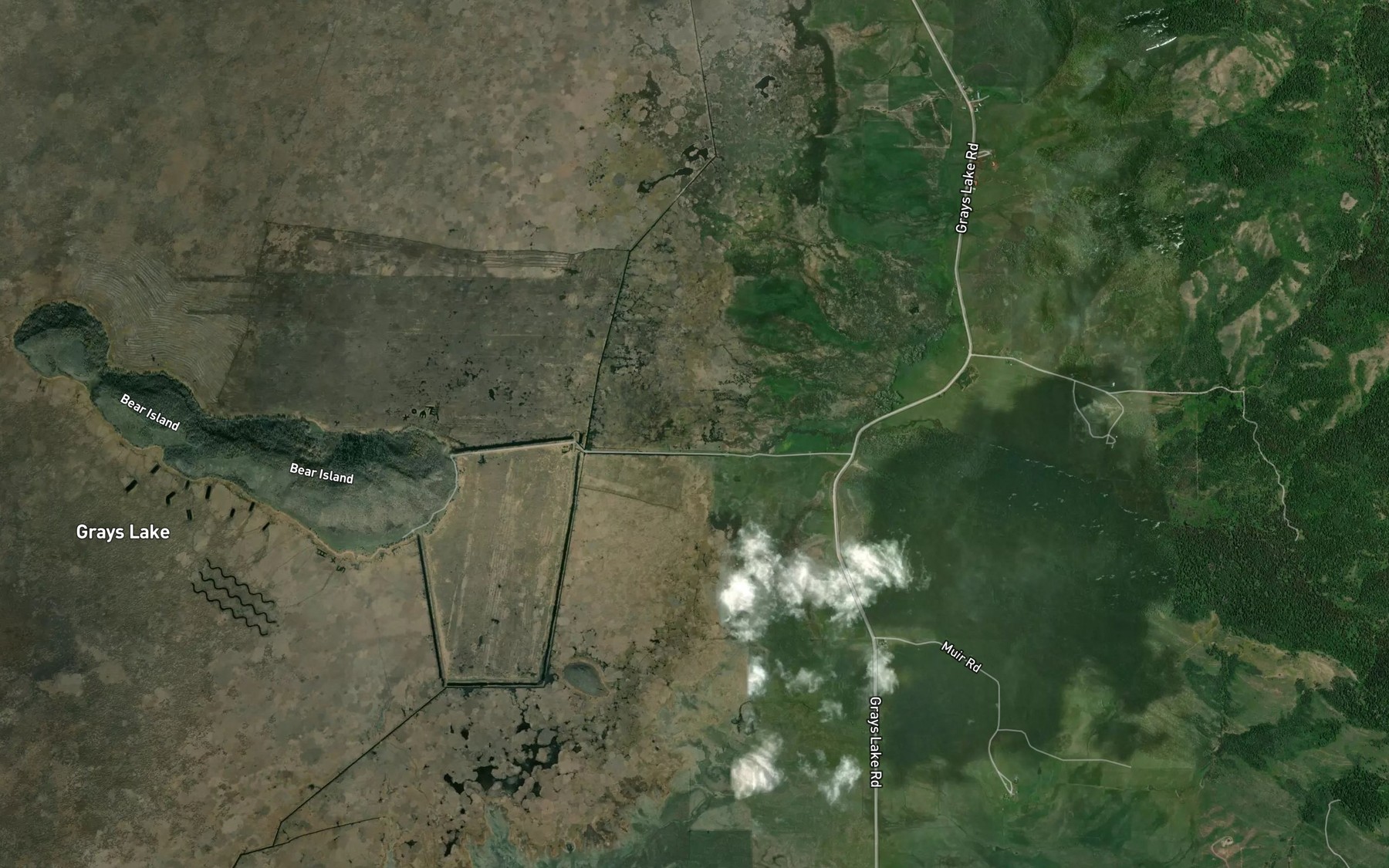 Satellite map of the Eagle Creek