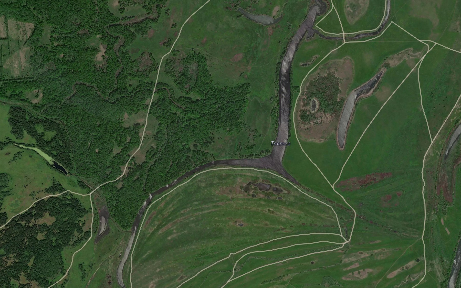 Satellite map of the Ozero Tolpega