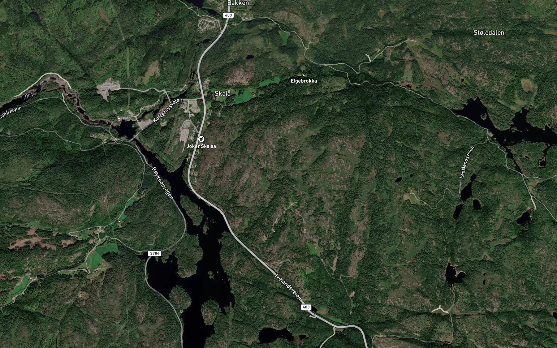 Satellite map of the Vinbekk