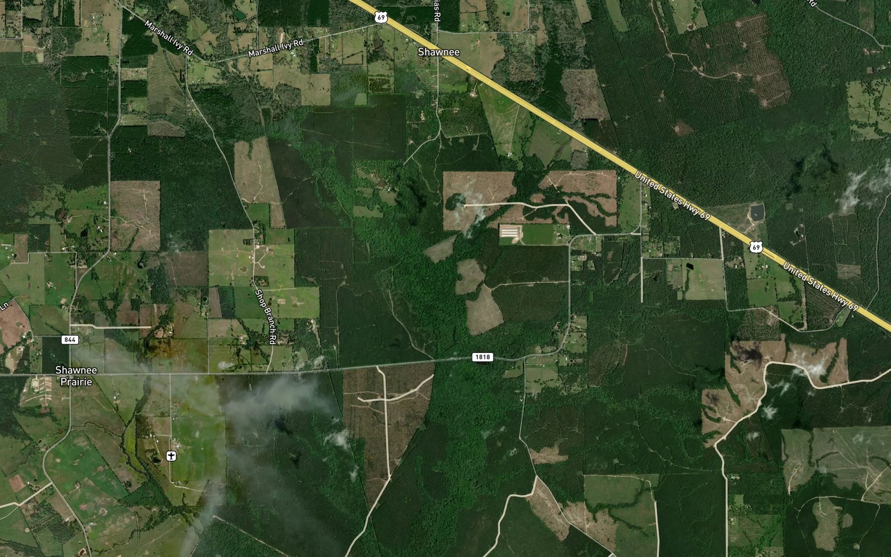 Satellite map of the Dry Creek