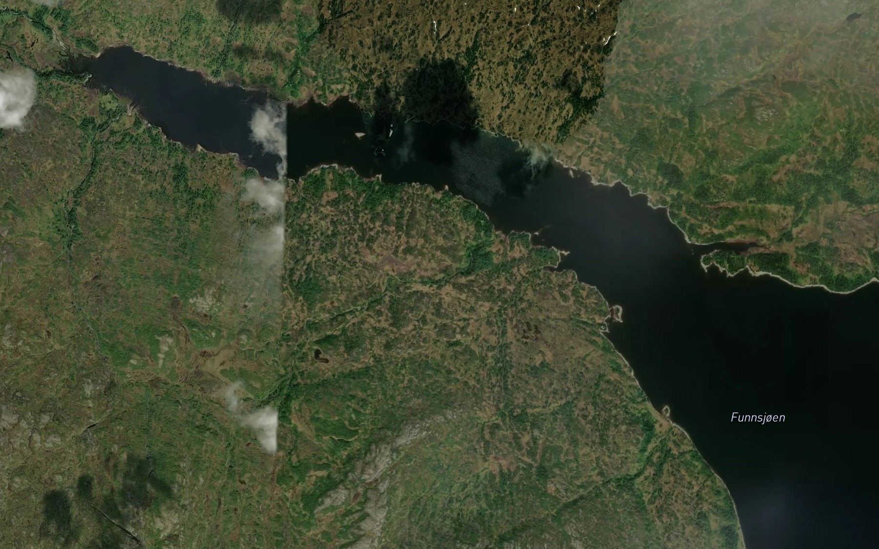 Satellite map of the Ytre Evivollbekken
