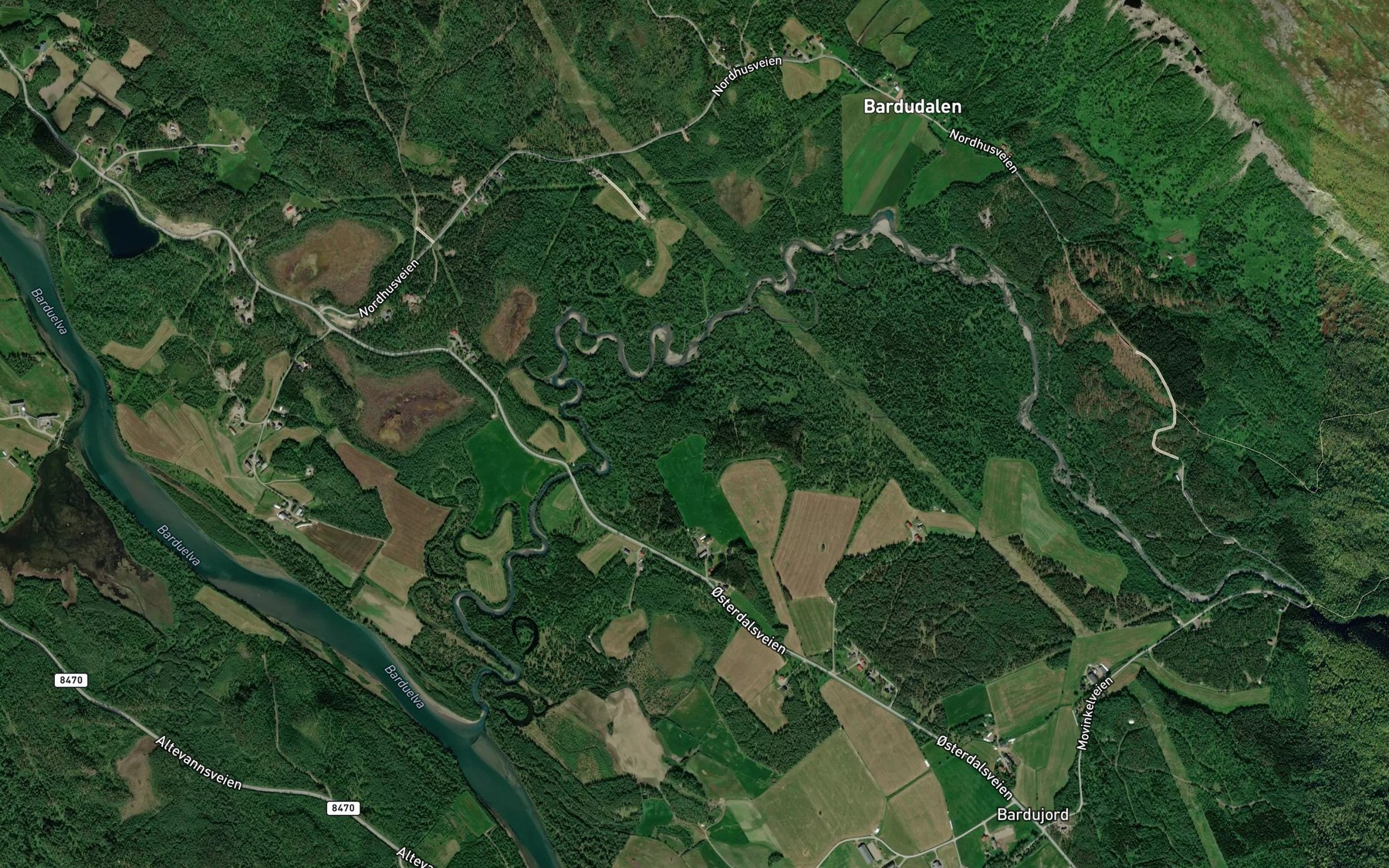 Satellite map of the Lortgrena