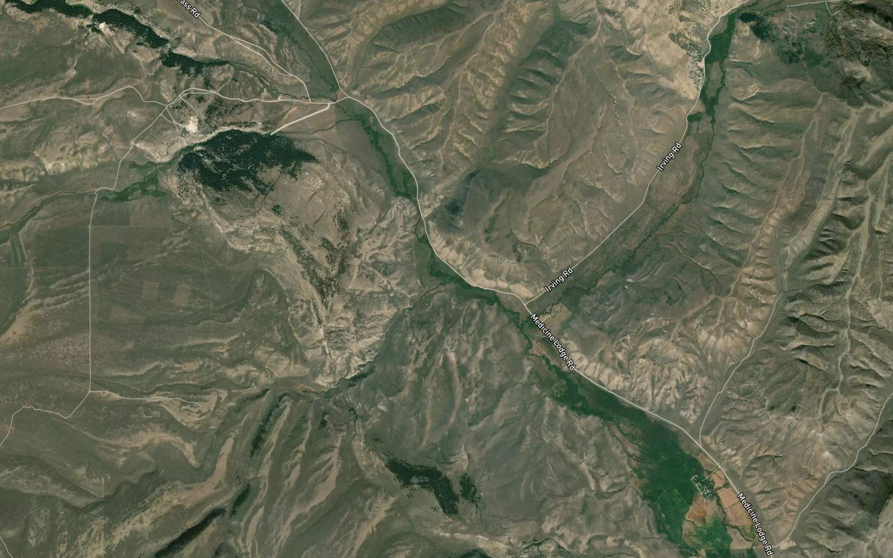 Satellite map of the Cold Creek