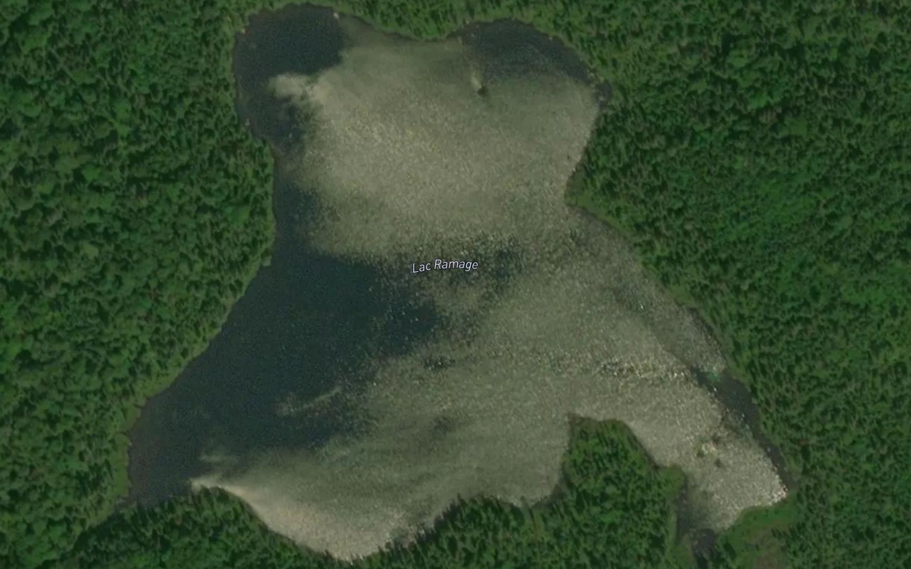 Satellite map of the Lac Ramage