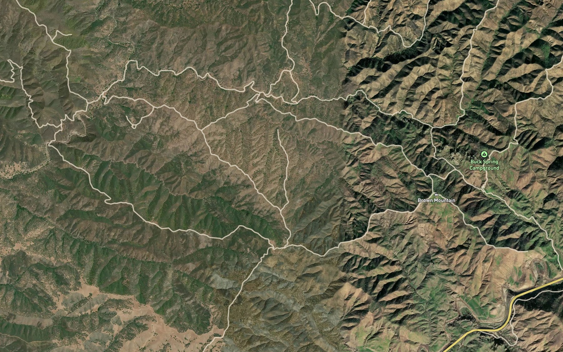 Satellite map of the Double Springs