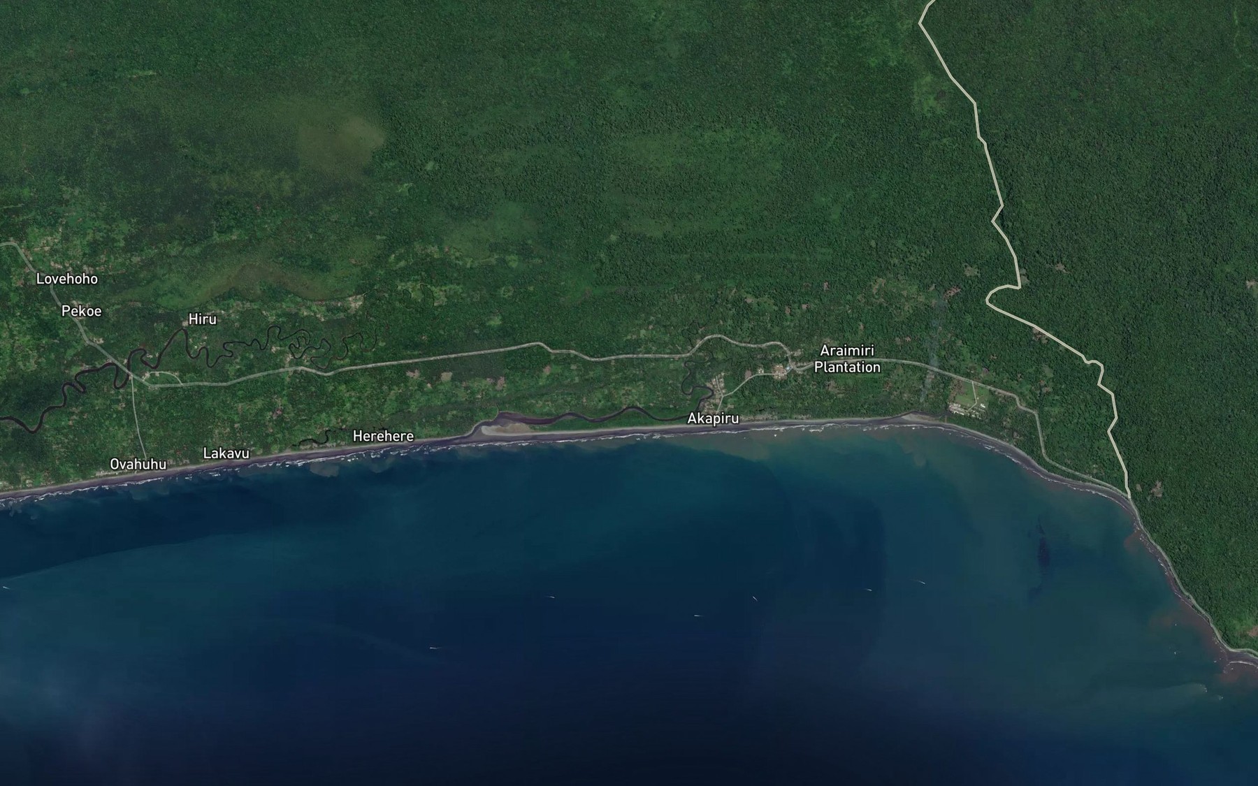 Satellite map of the Agapura Creek