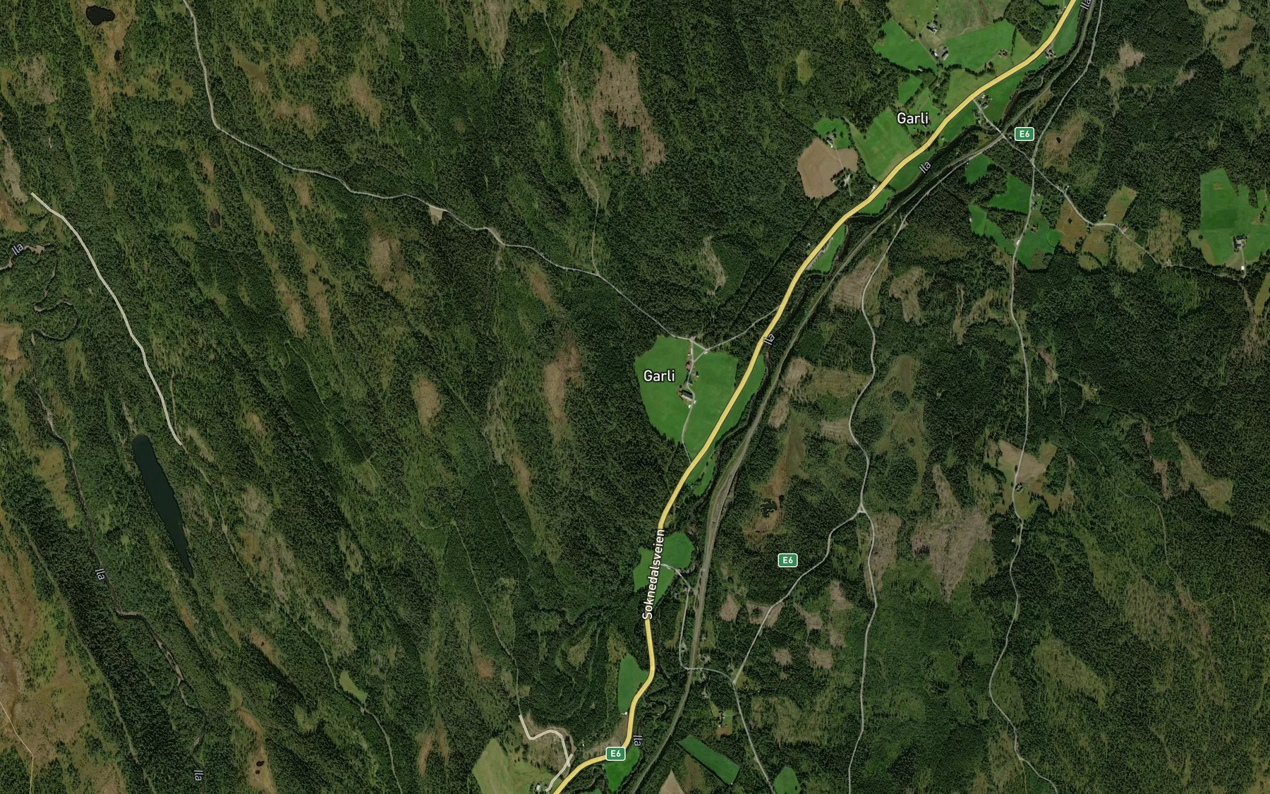 Satellite map of the Gjelbekken