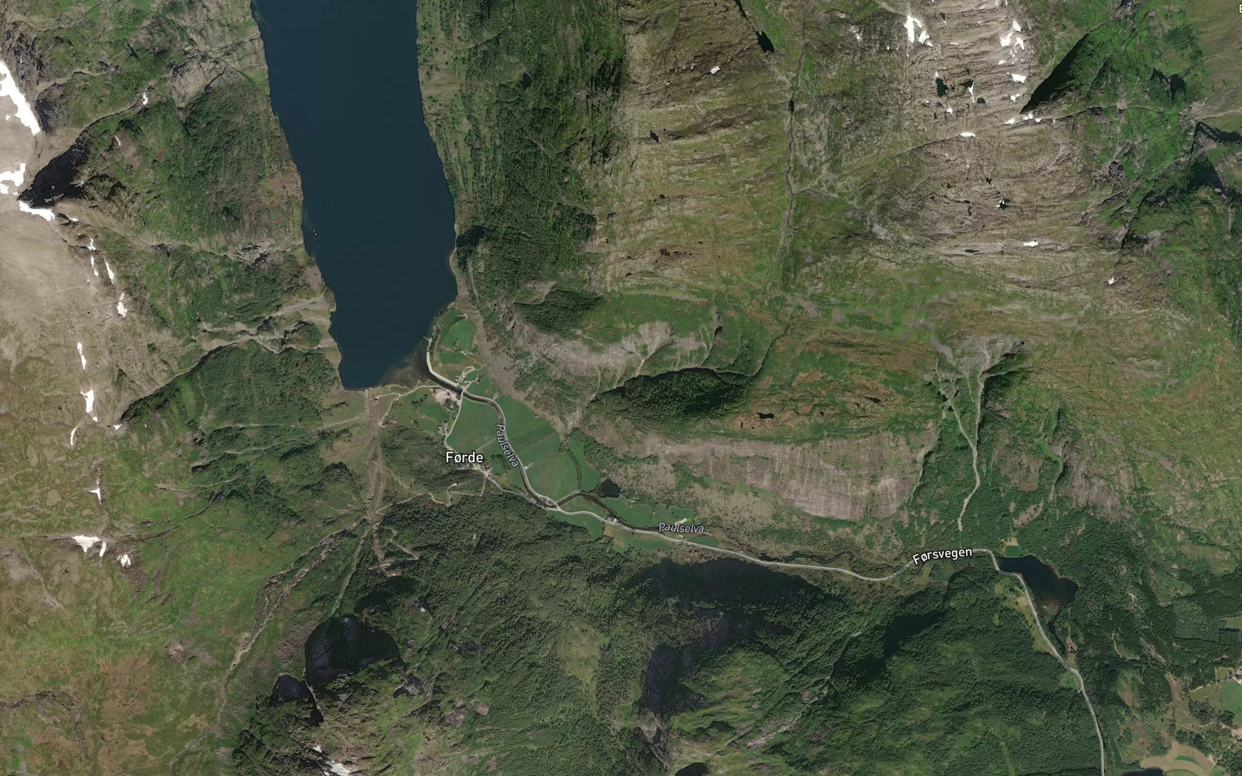 Satellite map of the Tverrana