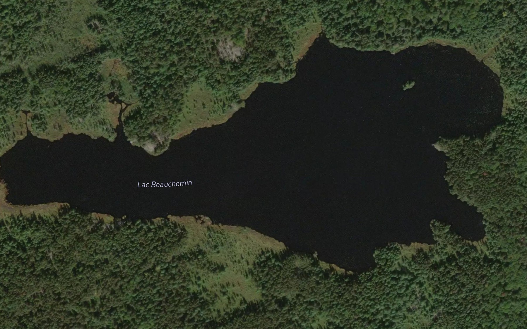Satellite map of the Lac Beauchemin