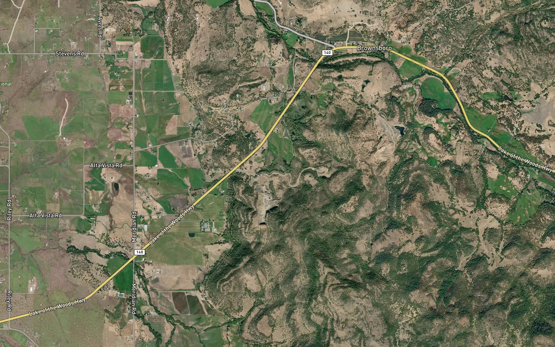 Satellite map of the Medford Irrigation District Canal