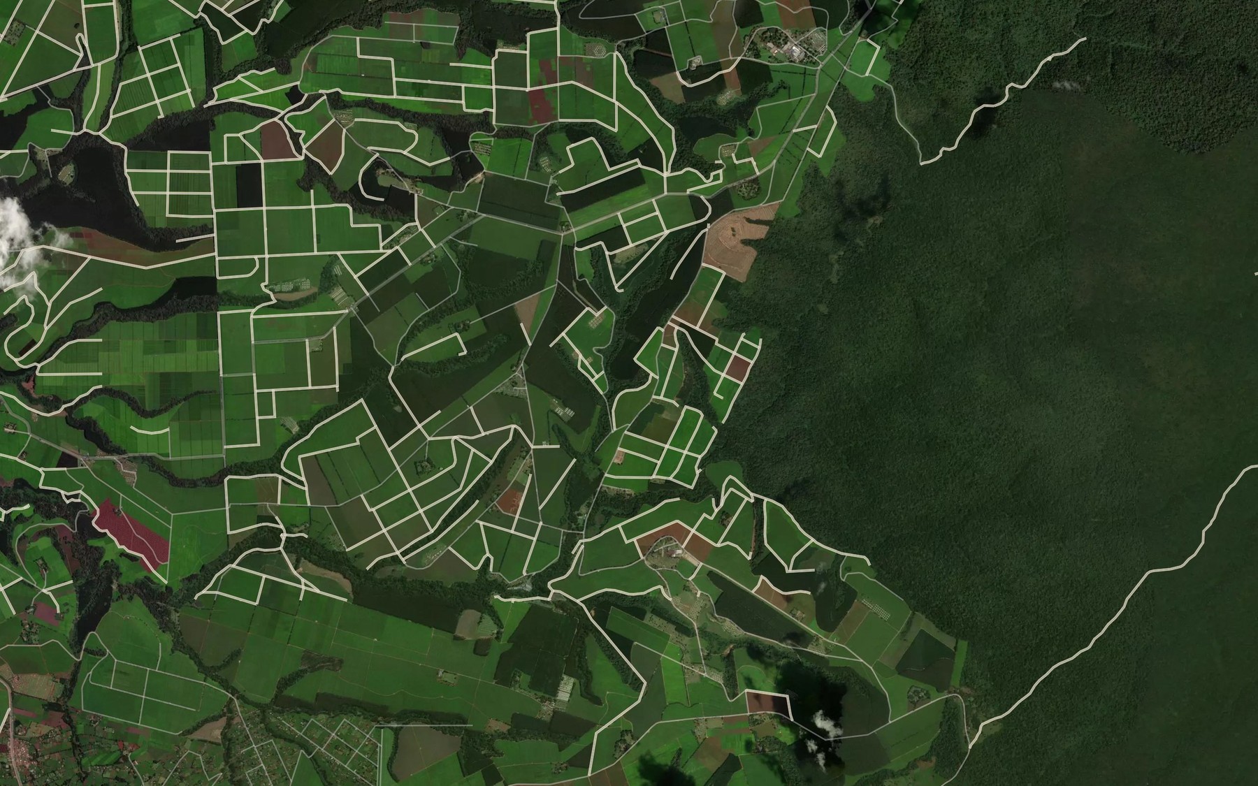 Satellite map of the Tebenik