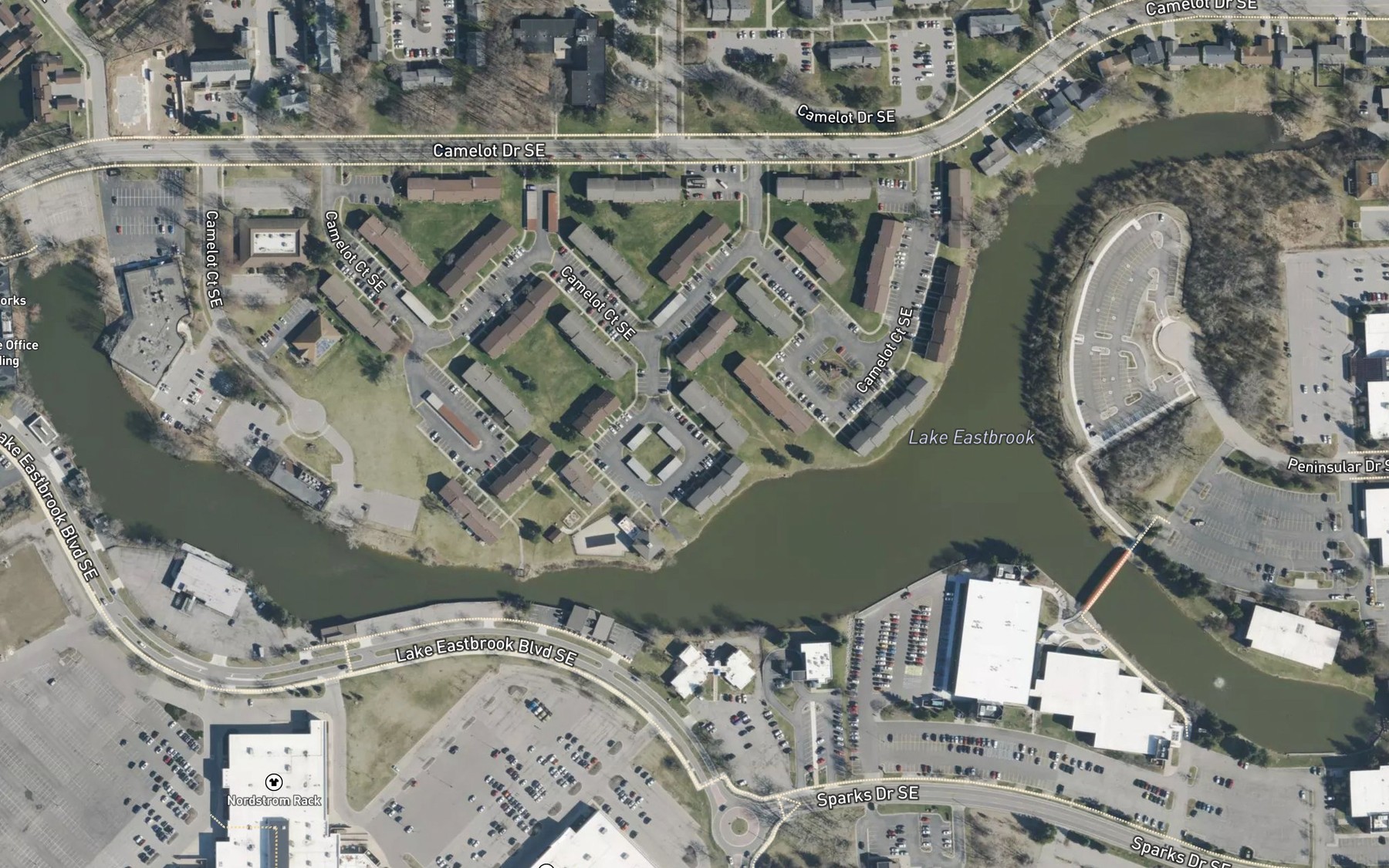 Satellite map of the Lake Eastbrook