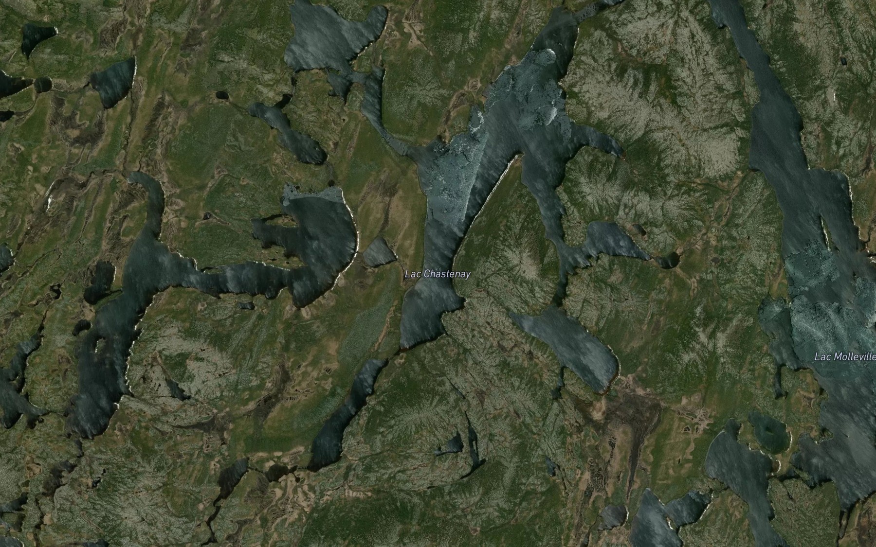Satellite map of the Lac Chastenay