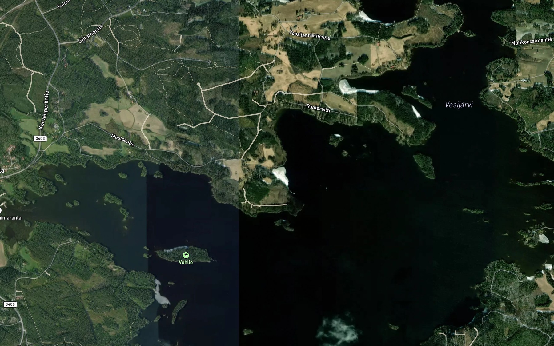 Satellite map of the Kuuslahti