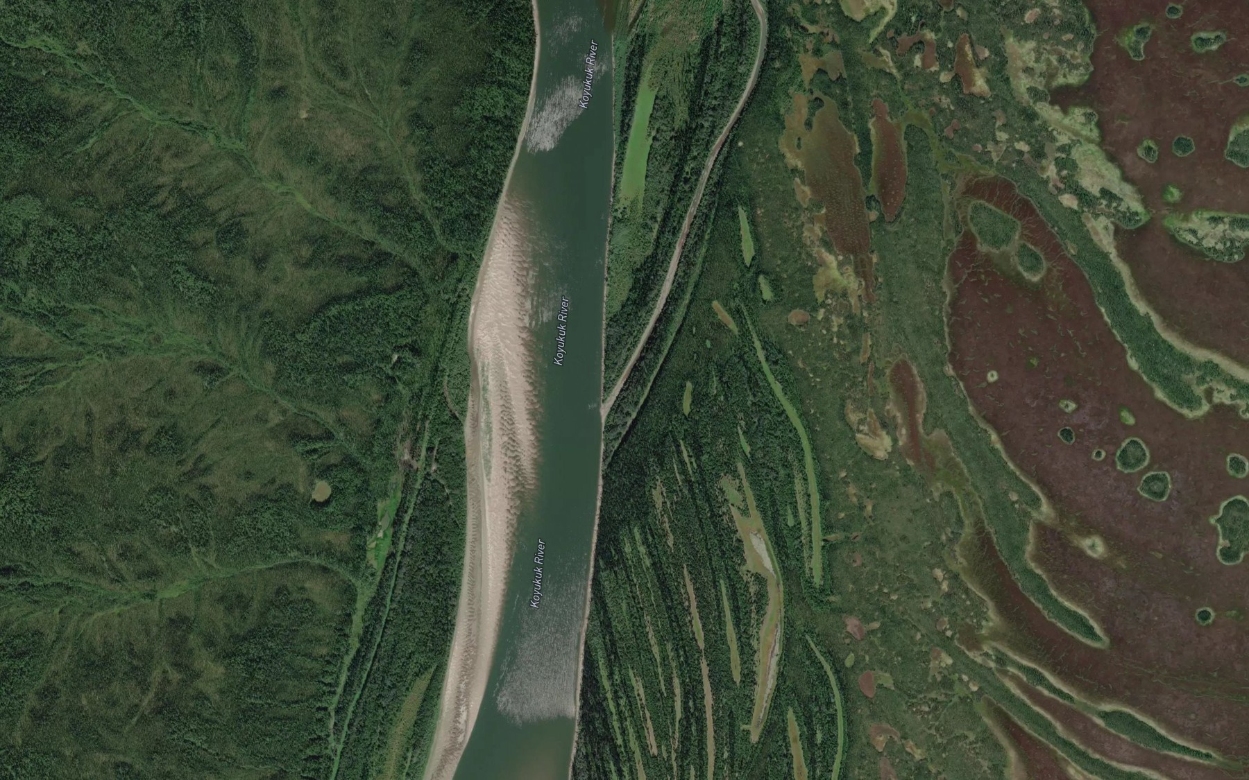 Satellite map of the Chips Slough