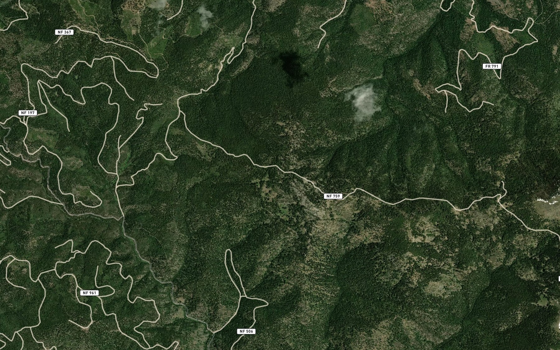 Satellite map of the Wickiup Spring