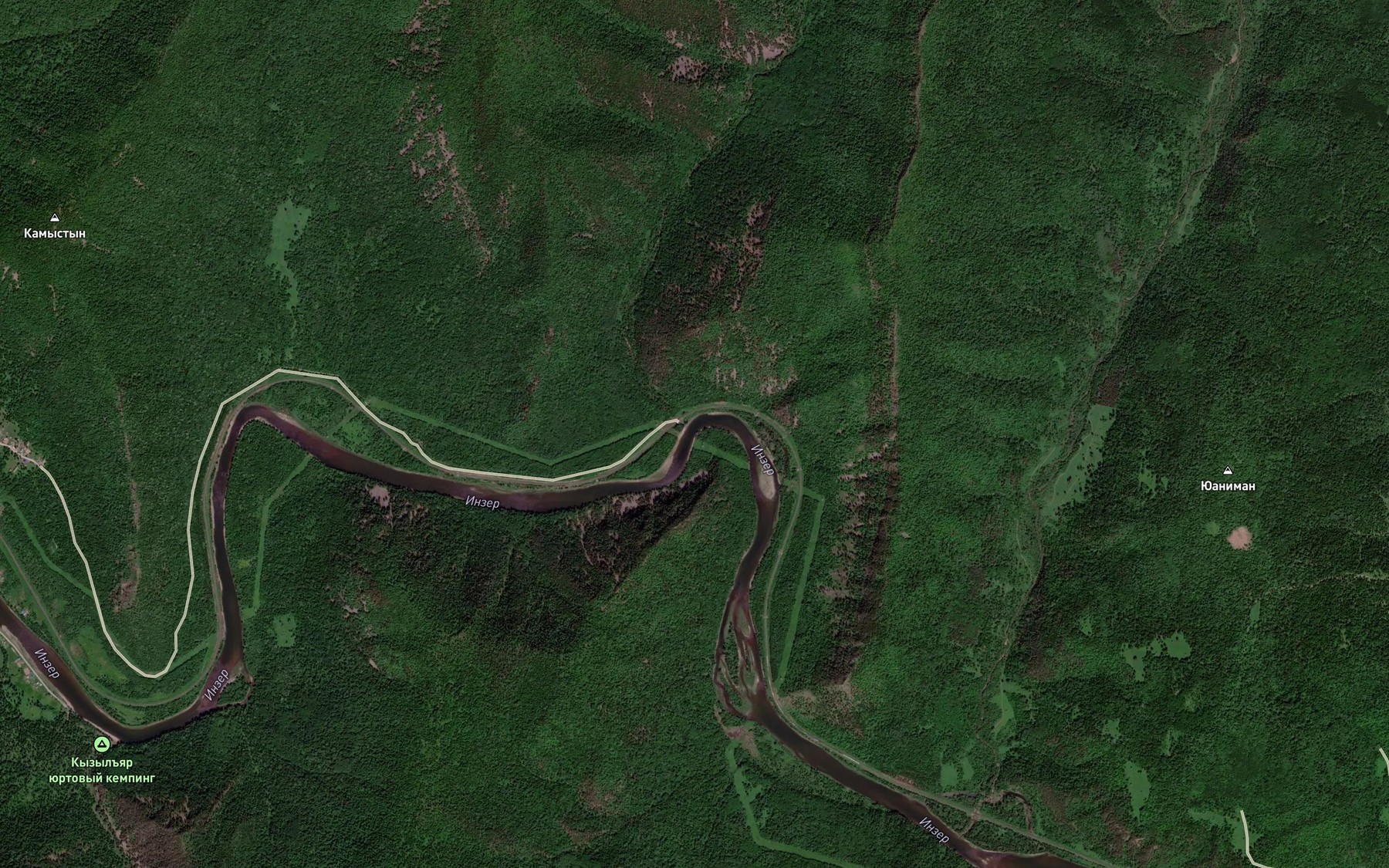 Satellite map of the Bir'yan